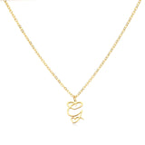 Heart Initial Letter Necklace